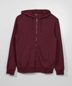 Sweat zippée à capuche - Rouge