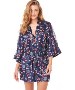 Kimono ESPIEGLE - Camille Cerf & Pomm'Poire - Bleu