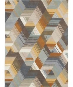 Tapis salon 170x240 ARCCOS marron tapis esprit vintage tufté main en pure laine vierge - Marron