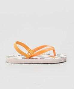 Tongs de plage - Blanc/orange