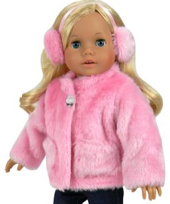Sophia's - 18" Poupee - Mabet de fourrure et bandeau d'oreille - rose - N/A