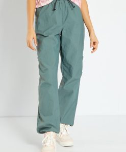 Pantalon parachute en nylon - BLEU