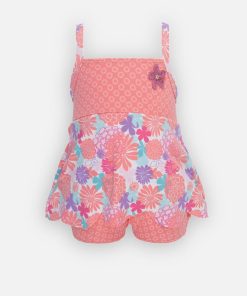 Maillot Double Protection Tropical - Rose