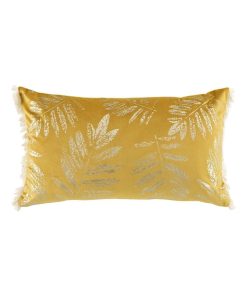 Coussin franges Collection Tropic Adelore - Jaune