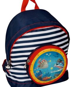 Sac à dos, Capitaine Sharky, l'Abysse - Blanc Bleu marine