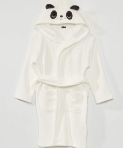 Robe de chambre avec capuche - Blanc
