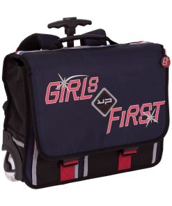 BODYPACK Cartable 41 cm roulettes recyclé Girl First - Bleu
