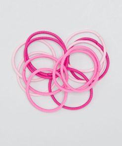 Lot de 12 élastiques - Rose