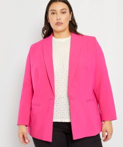 Veste blazer long - Rose