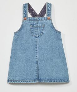 Robe salopette en jean - Bleu