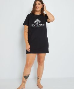 Chemise de nuit 'Harry Potter' - noir