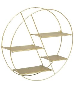 Étagère métal ronde Lara D50 or - Doré/or