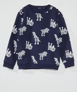 Sweat 'dinosaures' - Bleu