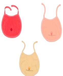 Eveil Et Nature Lot De 3 Bavoirs Naissance Coton Bio - Multicolore