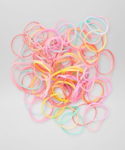 Lot de 100 élastiques colorés - multicolore