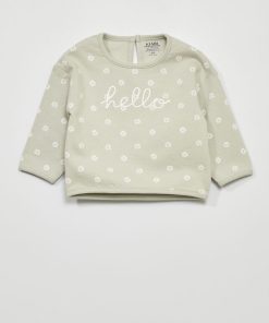 Sweat avec imprimé - Vert
