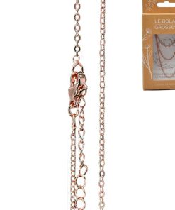 Chaîne fine plaquée or rose - Maille 1mm - Rose pâle