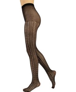 Collant fantaisie coton 40 deniers Avignon - Noir