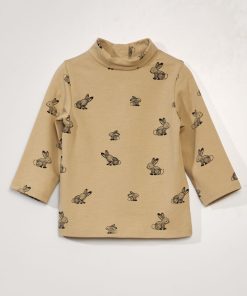 Sous pull en jersey à col montant - Beige