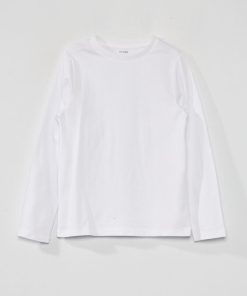 T-shirt manches longues uni - blanc