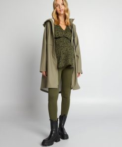 Blouse grossesse imprimée - Kaki zébré