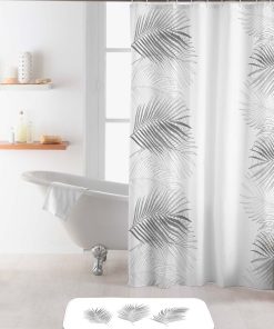 Rideau de douche Collection Orbelles - Blanc Argenté