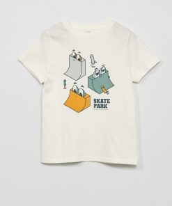 T-shirt en jersey à manches courtes - Blanc