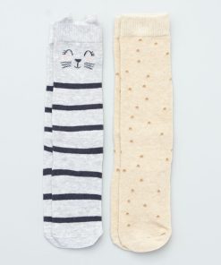 Lot de 2 paires de chaussettes antidérapantes - Gris