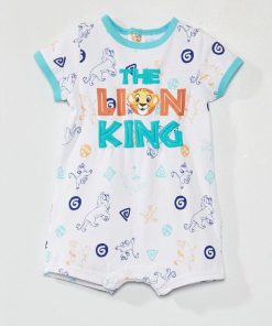 Barboteuse en jersey 'Roi Lion' - blanc