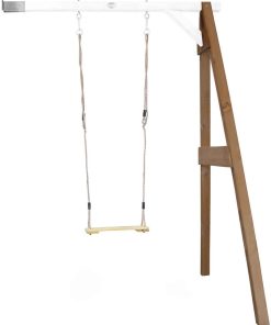 Portique mural 1 balançoire en bois Wall mount Brun Axi - Noir Marron Blanc