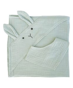 Serviette-bandana BUNNY BOBBLE vert - N/A