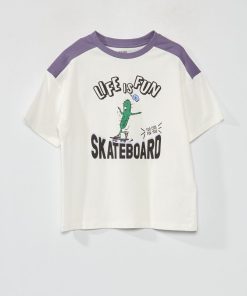 T-shirt manches courtes 'Skate' - Violet