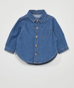 Chemise manches longues en denim - Denim