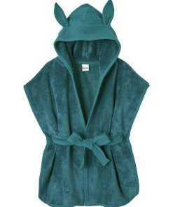 Peignoir de bain Soft Bambou vert paon (0-2 ans) - Vert