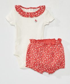 Body + short bloomer - 2 pièces - Rouge