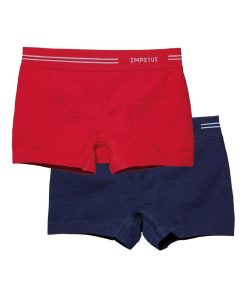 Pack de 2 boxers en coton sans coutures Seamless - Rouge