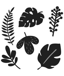 Matrices de découpe 6 minies feuilles tropicales - N/A