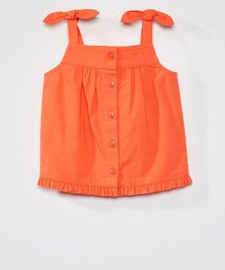 Blouse à bretelles - Corail