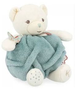 Peluche bulle d'amour ours vert Plume (23 cm) - Bleu