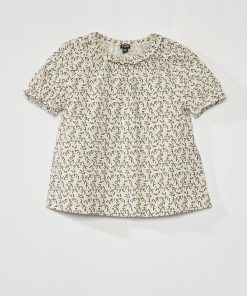 Blouse avec imprimé - Blanc