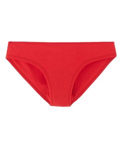Culotte menstruelle 1ères règles flux léger à moyen en coton bio - Rouge