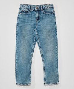 Jean droit à 5 poches - Bleu