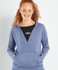Sweat à capuche - bleu