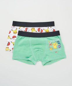 Lot de 2 boxers 'Pokemon' - Gris/vert