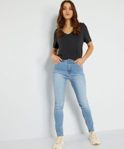Jean slim taille haute L32 - Triple stone