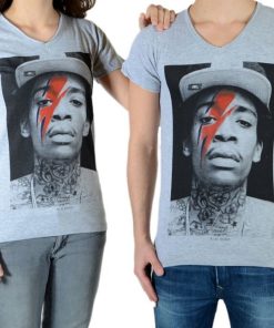 Tee Shirt Little Eleven Paris Wiz Bowie SS Mixte - Gris