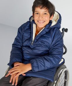 Doudoune matelassée à capuche - Facile à enfiler - Bleu marine