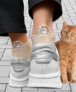 Socquettes En Coton Chaton- Sockup- ONESIZE - Beige