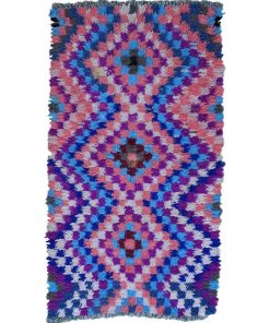 Tapis berbère 215x210 BOUCHAROUETTE MENIRI Multicolore fait main en coton idéal pour Salle à manger - Multicolore
