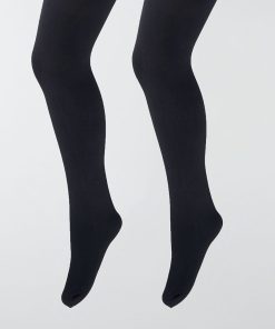 Lot de 2 paires de collants légers opaques - noir